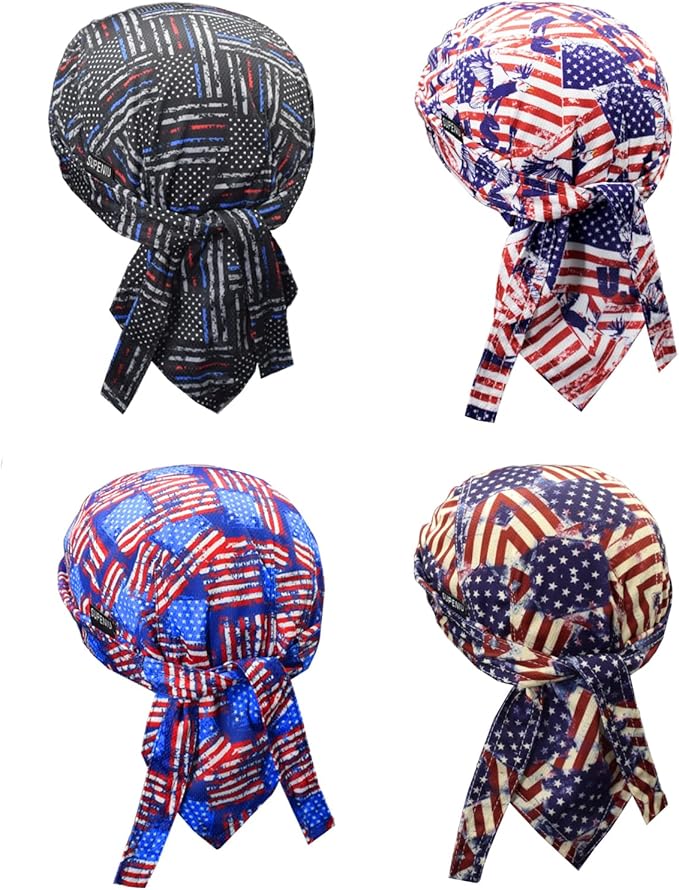 Doo Rags Beanie Hats Skull Caps Dew Rag Bandana Helmet Liner Motorcycle Cycling Cap Do Rag Headwrap for Men and Women