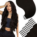 YoungSee Tape in Hair Extensions Human Hair Dark Brown Tape ins Human Hair Extensions Brown 12 Inch 30g 20pcs Seamless Tape-in Hair Extension Real Hair for Short Hair Everyday Wear