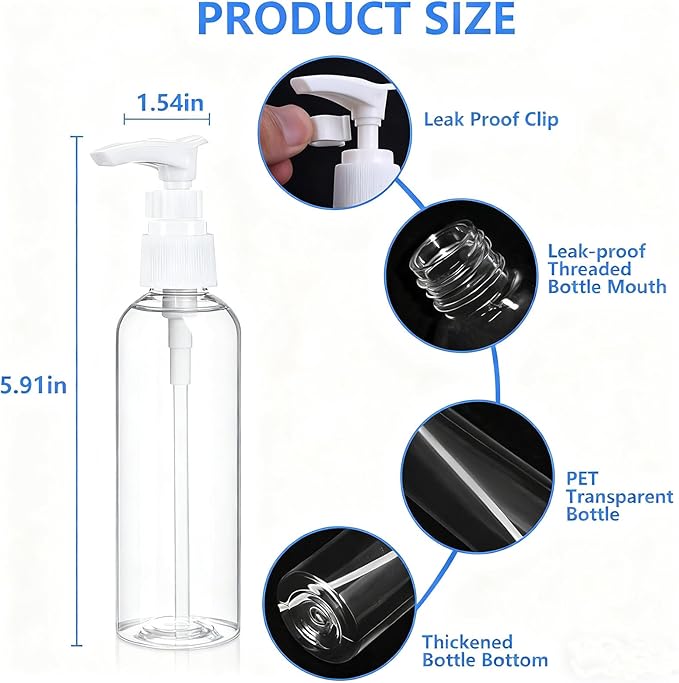 14 Pack Travel Bottles for Toiletries - TSA Approved Leak-Proof Squeezable Containers for Shampoo, Conditioner, Lotion, and Body Wash - Convenient and Practical Travel Accessories