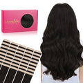 WENNALIFE Tape in Hair Extensions, 40pcs 100g 14 Inch Dark Brown Human Hair, Straight Invisible Reusable Real Extensions