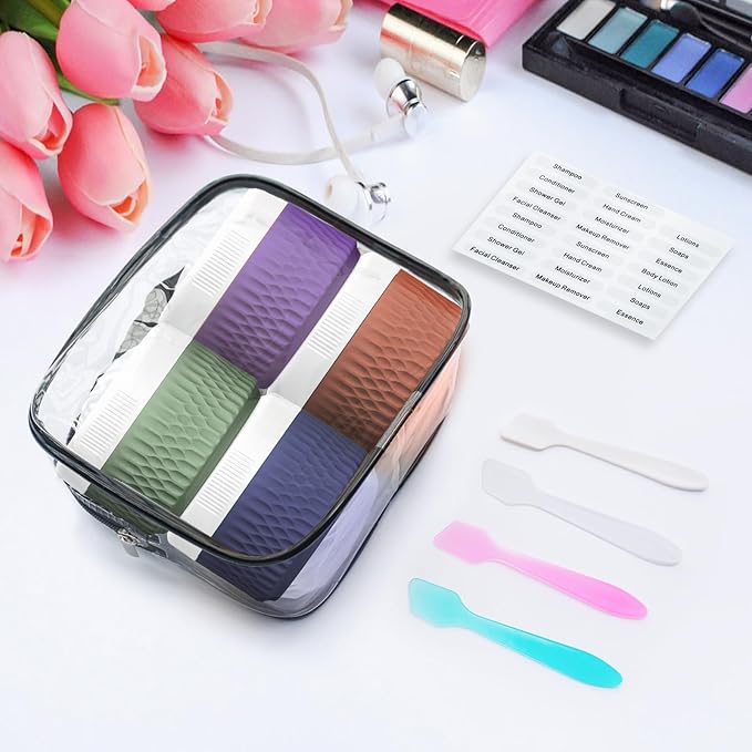 Silicone Cream Jars BPA Free, TSA Approved 1.3oz Travel Size Containers, Leak-proof Travel Essentials with Lid for Cosmetic Face Hand Body Cream