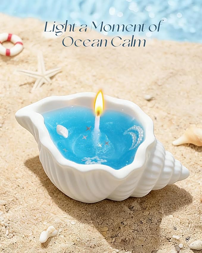 Coralogo Ocean Spa Gifts for Women - 15pc Self-care Spa Gift Basket with Scented Candle, Bath Salt, Greeting Card - Thinking of You Basket for Her Birthday, Christmas, Mother's Day, Valentine's Day