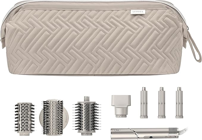 Leudes Hair Tools Travel Bag for Shark Flexstyle Carrying Case Portable Shark Hair Air Wrap Dryer Case Waterproof Dustproof Flat Curling Iron Travel Organizer (Camel)