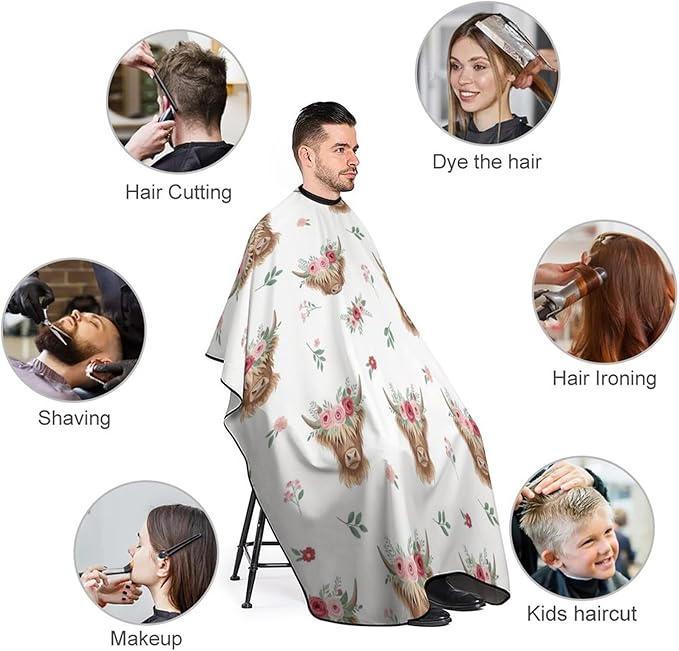 Hairdresser Cape with Neck Clasp for Coloring/Perming/Styling