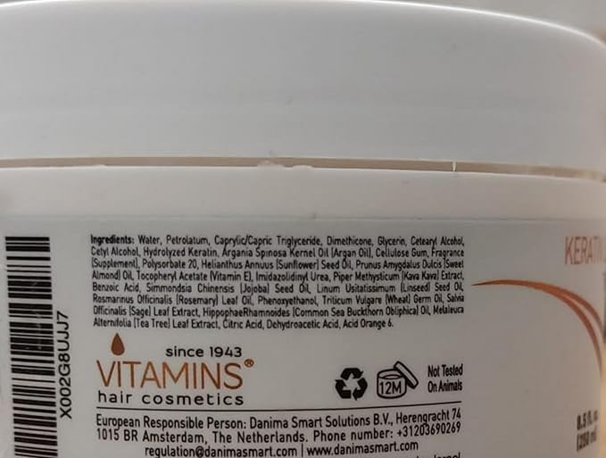 Vitamins Keratin Thick Hair Leave-In Conditioner and Serum Kit - No Rinse Moisturizing Cream and Anti Frizz Gloss Boost for Dry Damaged Curly Wavy and Straight Hair - Pro Salon Hair Care