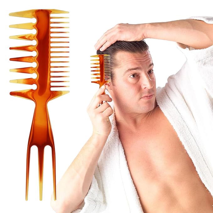 Tbestmax 2 Pcs Hair Comb Styling Set Tail Combs Afro Pick Pik Brushes African American Hair Brush Barber
