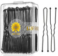 100PCS 2.4Inch U Shaped Hair Pins,Black Bobby Pins for All Hair Types,Hair Pins for Women,Pain-Free U Pins for Buns With Box（Black）