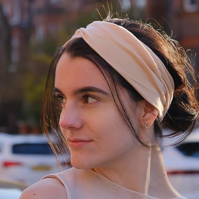 DRESHOW 8 Pack Headbands for Women Yoga Knotted Headbands Elastic Criss Cross Hair Accessories Sports Head Wrap Non Slip