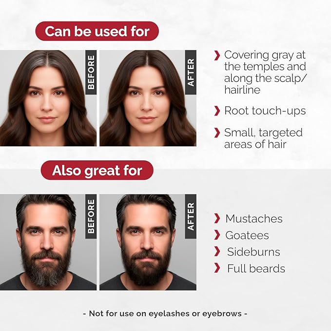 RB RENATA BEAUTY Tint Kit for Spot Coloring – Cream Hair Dye Kit with Developer and Application Brush, Covers Gray Hairs, Smudge-Proof, Long-Lasting Up to 4 Weeks, 20 Applications [Taupe Brown]