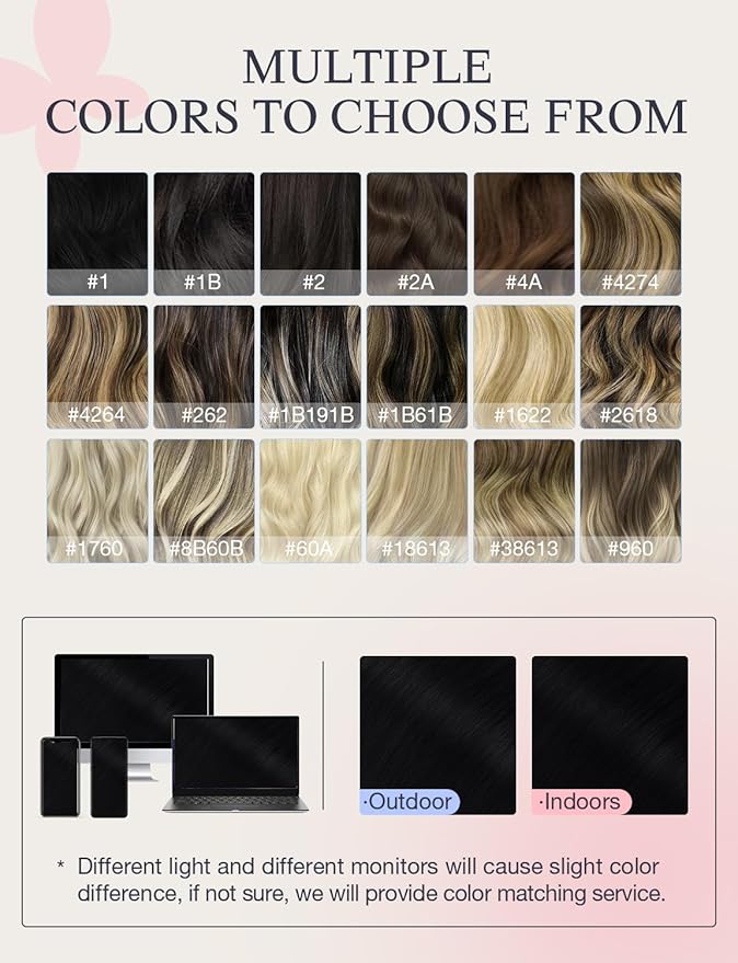 DOORES Invisi Edge Human Hair Tape in Extensions, Natural Black 10 Injection Tape-ins with 10 Classic Tape-ins 50g 18 Inch, Injection Tape in Extensions Virgin Human Hair Thick Ends