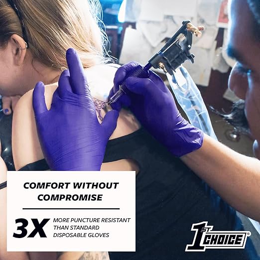 1st Choice Nitrile Disposable Gloves, 3 Mil, Indigo, Case of 1000 Small Gloves, Disposable Latex Free Nitrile Medical Gloves