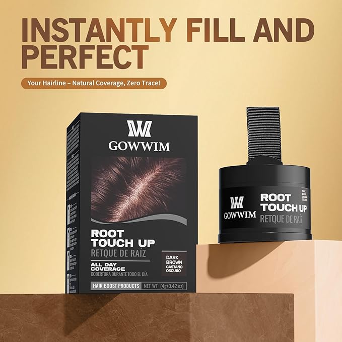 Gowwim Root Touch up Powder, Instantly Gray Hair Cover up Hairline Powder for Women & Men Waterproof and Sweatproof Root Cover Up Long-Lasting for Thinning & Loss Hair (Light Blonde1, 4g)