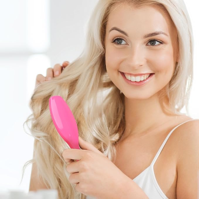 Metal Hair Brush,2 Pack Small Doll Wig Brush for Synthetic Wig Wire Cushion Brush Portable Stainless Steel Bristle Detangler Hairbrush Professional Wig Hair Combs Hair Extension Brush for Women