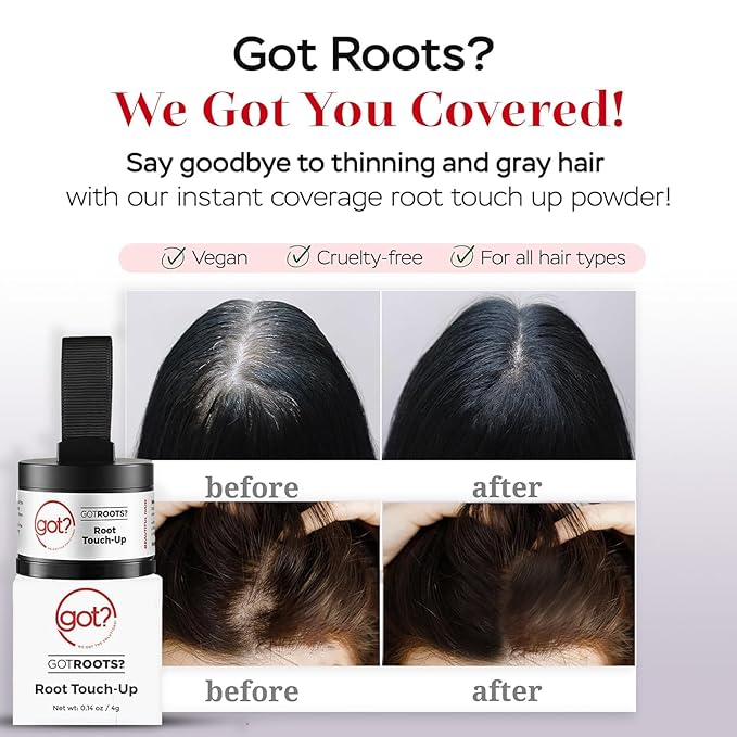 Got? Roots - Root Touch Up Hair Color, Brow, Beard, Hairline & Bald Spot Concealing Powder - Gray Root Coverage for Women & Men - 0.14 OZ Tub (Sandy Blonde, Pack of 2)