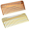 Giorgio G49 & G30 Large 5.75 Inch Detangling Comb, Wide Teeth for Thick Curly Wavy Hair. Long Hair Detangler Comb For Wet and Dry. Handmade, Saw-Cut, Hand Polished, 2 Pack Ivory/Tortoiseshell