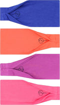 Maven Thread 4" Wide Workout Headbands for Women (4 Pack) – Non-Slip Sweatbands for Gym, Running & Yoga