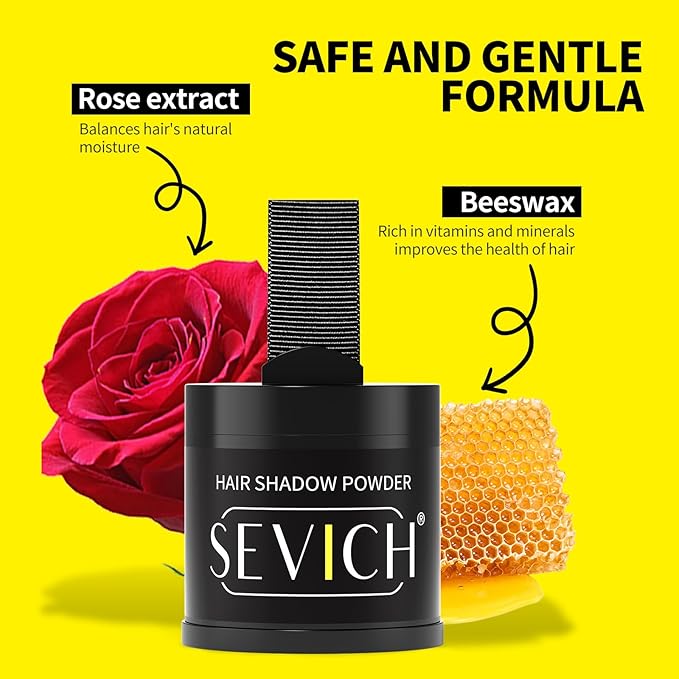 Sevich Hairline Powder 10g 2-Pack with Brush, Instantly Conceals Hair Loss & Thinning, 48H Waterproof Root Touch Up Powder, Natural Hair Shadow Toppers for Women & Men, 2 Box = 5 Boxes,Medium Brown