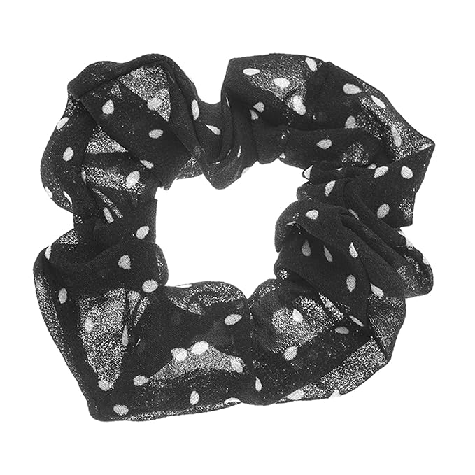 LOOKSEVEN Polka Dot Hair Scrunchies, 6PCS Bandana Scrunchy Hair Ties, Scrunchies Hair Ties for Women. (Polka Dot)