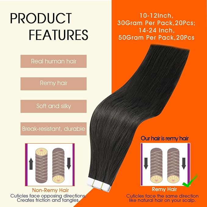 Full Shine Tape in Extensions Human Hair Color 1C Mocha Brown Remy Tape ins Human Hair Extensions 14Inch Double Sided Adhesive Extension Seamless Skin Weft 50G 20Pcs