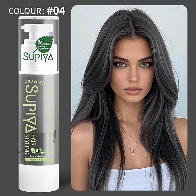 Temporary Hair Styling Color Serum, Green Blue Purple Red Hair Dye Color Gel Washable Natural Instant Hair Color Wax for DIY Hairstyle for Kids Men Women(Black#3)
