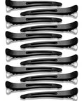 12 PCS Duckbill Hair Clips for Sectioning - 4.3” Professional Non-Slip Hair Clamps with Silicone Band, Gentle No-Mark Hold for Thick Hair, Styling & Coloring