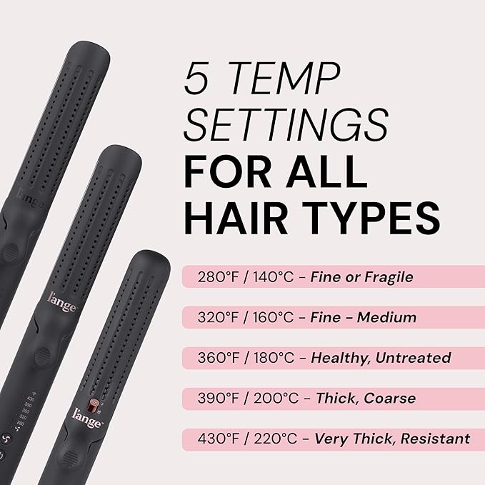 L'ANGE HAIR Le Duo Standard 360° Airflow Styler | 2-in-1 Curling Wand & Titanium Flat Iron Hair Straightener | Professional Hair Curler with Cooling Air Vents | Dual Voltage & Adjustable Temp (Black)