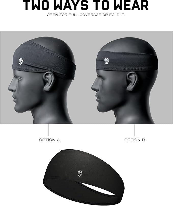 Gymreapers Workout Headbands for Men & Women-Comfortable Sweat Absorbing Band to Keep Hair Back During Running Sports Gym Cycling and Outdoor Activities