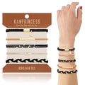 Hair Tie Bracelet, 5 Pcs Boho Hair Ties For Girls and Women, Elastic Hair Ties, Hair Bands For Ponytails, Ponytail Holder For Daily Life, Sport, Cooking, Working (Set 17)