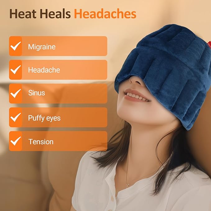 Fsa Eligible Items Only List Hsa Store, Comfytemp Migraine Headache Relief Cap, Microwave Heating Pad Migraine Mask for Sinus Pressure, Tension Headache, Microwavable Warm Compress for Anxiety