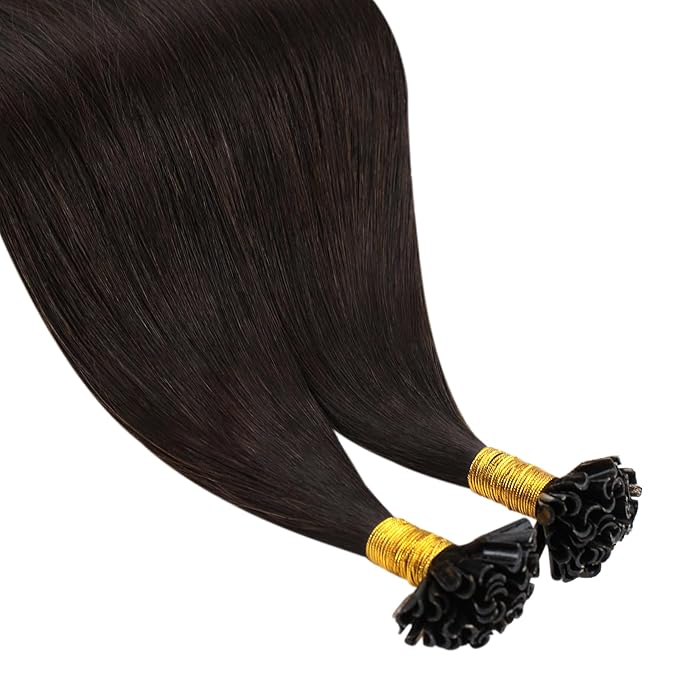 YoungSee U Tip Hair Extensions Brown U Tips Hair Extensions Real Human Hair Darkest Brown 18In 1G/S 50G