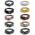 DRESHOW 10 Pack Boho Headbands for Women Girls Criss Cross Elastic Hair Band Twisted Head Wrap Floral Hair Accessories