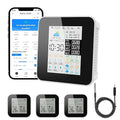 Air Quality Monitor Indoor 17-Parameter with APP Control Real-Time Display for CO2 PM2.5 PM10 Temperature Humidity 4 Sensors Alerts and Protection for Baby Rooms