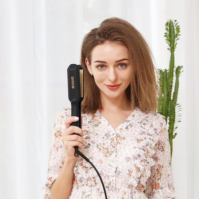 Crimping Iron Hair Crimper for Hair DSHOW Hair Waver Volumizing Crimper with Titanium Ceramic Plates Styling Tools for Women Girls