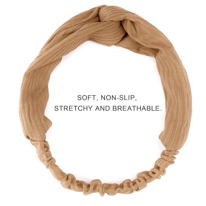 DRESHOW 10 Pack Headbands for Women Criss Cross Vintage Head Wrap Boho Headband Twisted Elastic Hair Accessories