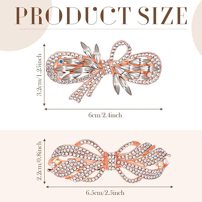 Geyoga 6 Pieces Vintage Hair Barrettes for Women Retro Flower French Pearl Crystal Rhinestones Clips Hair Pins for Women Styling Accessories(Cute Style)