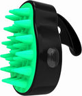 Sonic Scalp Scrubber- Electric Scalp Massager for Hair Growth, Water Resistant Vibrating Head Massager & Dandruff Removal, Scalp Exfoliator (Black-Green), 4.5 Ounce