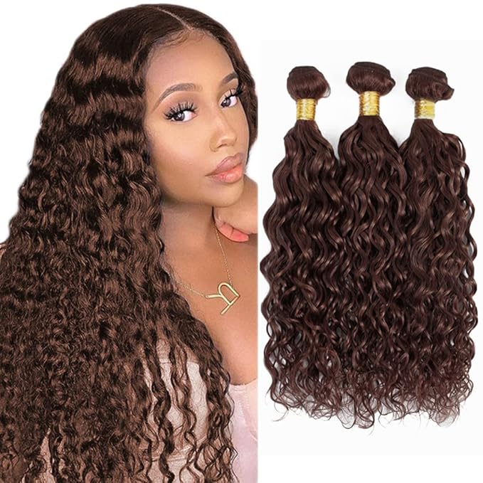 Chocolate Brown Bundles Human Hair Color 4 Kinky Curly Bundle Brazilian Virgin Remy Hair 3 Bundles 18 20 22 Inch Niegmeag Double Weft Dark Brown Curly Bundle Hair Weave 300g