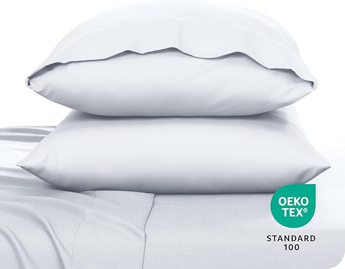 Bare Home Microfiber Pillow Cases - Standard Size Set of 2 - Cooling Pillowcases - Double Brushed - Easy Care - Envelope Closure (Standard Pillowcase Set of 2, White)