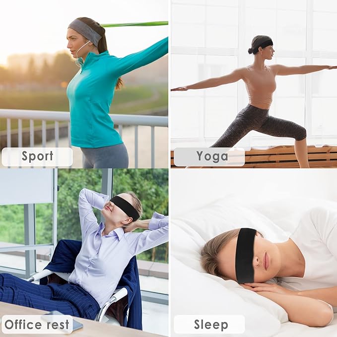 Workout Headbands for Women Hair 9 Pcs Non Slip Cotton Like Head Bands for Girls 2.5 inch Wide Soft Elastic Cloth Athletic Sweat Hair Women Bands