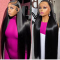 Hermosa 220% Density 30 inch HD Transparent 13x4 Lace Front Wigs Human Hair Pre Plucked 12A Glueless Straight Lace Frontal Human Hair Wig for Black Women