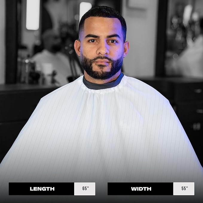 Barber Strong The Barber Cape Haircut Cover for Men, Hair Repelling and Static-Reducing Material, Water Resistant Fabric