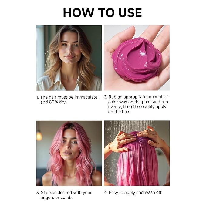 SEVICH Temporary Hair Color Wax Red for Kids Women Men,Natural Instant Hair Wax Color,Premium Non Greasy,Easy to Wash,Travel Size,Perfect for Halloween, Children's Day,Cosplay & Parties,50g