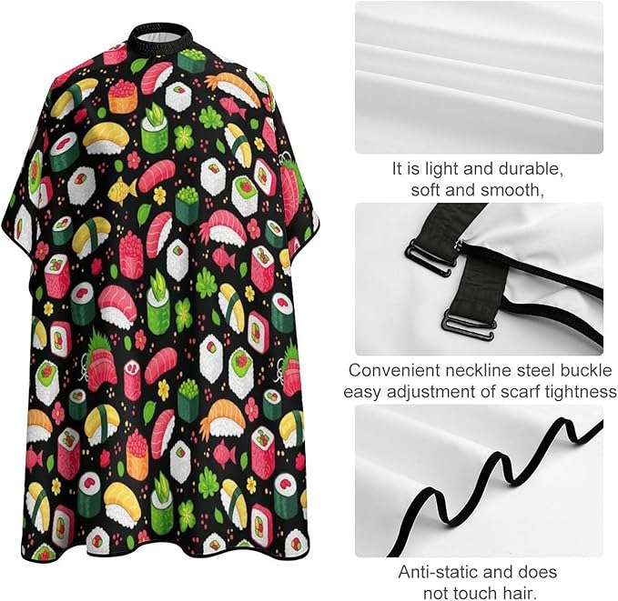 Extra Large Hair Styling Cape, Haircut Apron Japanese Sushi Haircuting Salon Cape Gown for Hair Cutting Styling