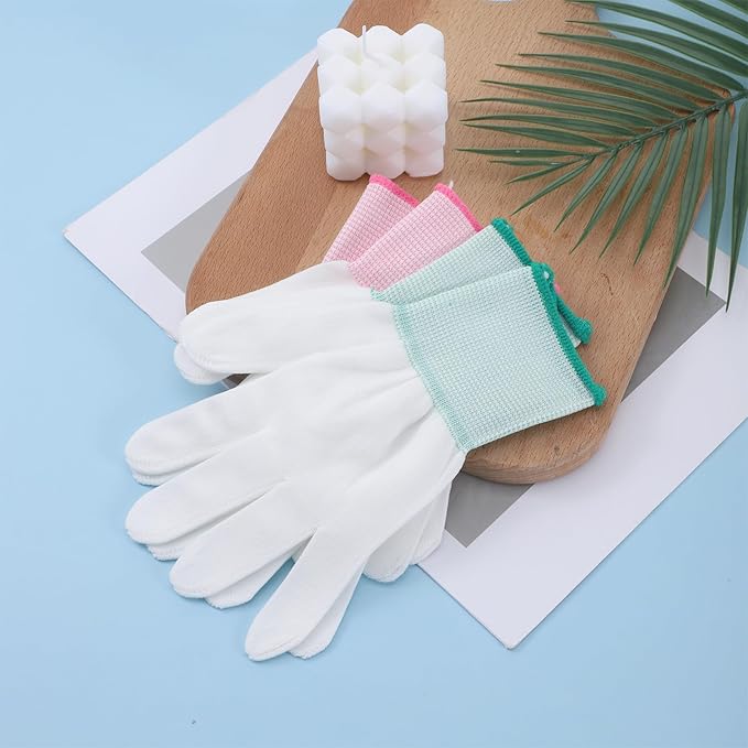 4 Pcs Heat Gloves for Hair Styling, Heat Resistant Gloves Professional Curling Iron Glove for Flat Iron and Curling Wand Suitable Sublimation Heats Transfer Printing
