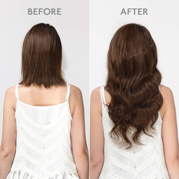 WENNALIFE Clip in Hair Extensions Real Human Hair, 18 Inch 120g 7pcs Human Hair Extensions Clip In Human Hair, Chocolate Brown Hair Extensions Clip In Real Hair Coloured Remy Human Hair Extensions