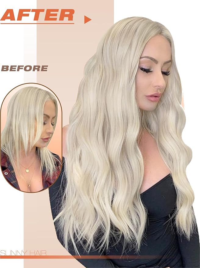 Sunny Hair Blonde Tape in Hair Extensions Human Hair, 20 inch Tape in Extensions Remy Tape ins Human Hair Extensions for Women 50g 20Pcs