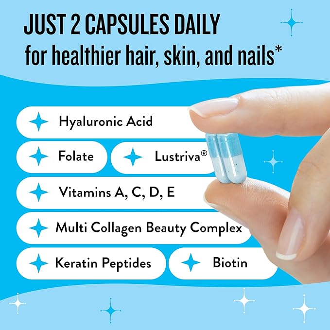Legendairy Milk Hair Growth Vitamins for Women - Biotin for Hair Growth with Collagen & Lustriva, Hair Loss Products & Supplements for Thinning, Thicker, Fuller, Stronger Skin & Nails, Mane Event™