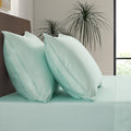 Luxury Bamboo Market | Queen Envelope Pillowcase Set | 100% Viscose Made from Bamboo | Organically Grown | Ultra Soft | Cooling | 2pcs [Coastal Green]