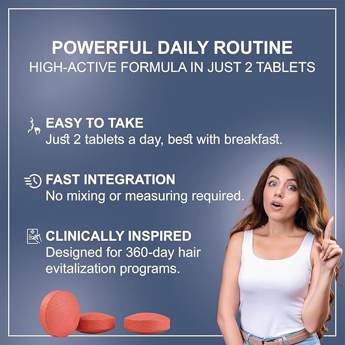 Hair Wellness Supplement | 360 Tablets – 6-Month Supply | Daily Nutritional Support for Hair Strength, Thickness & Scalp Care | 17-in-1 Formula for Men & Women (Pack of 1)