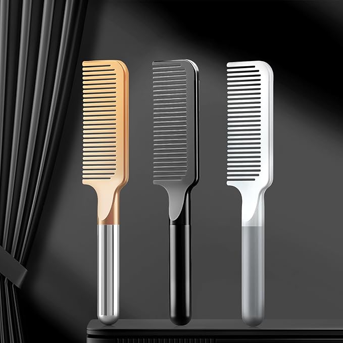 Hair Comb for Women and Men, Durable Detangling Hair Comb with Handle, Large Detangler Comb for Thin Straight Short Hair(White)